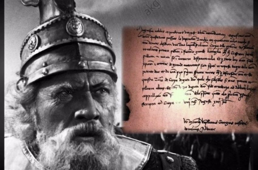  Letra e shkruar nga dora e Skënderbeut