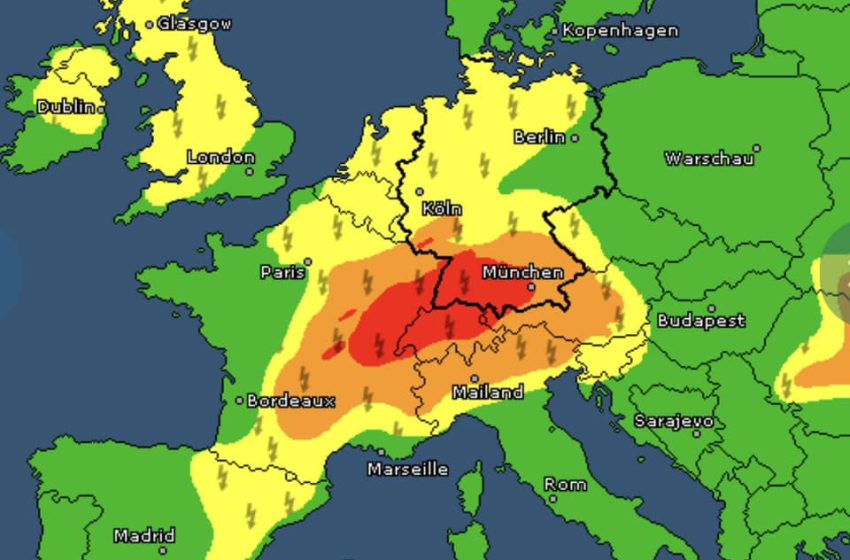  Stuhi të forta në Francë, nga nesër e deri të Enjten, drejt Evropës Qëndrore dhe pjesë të Ballkanit!