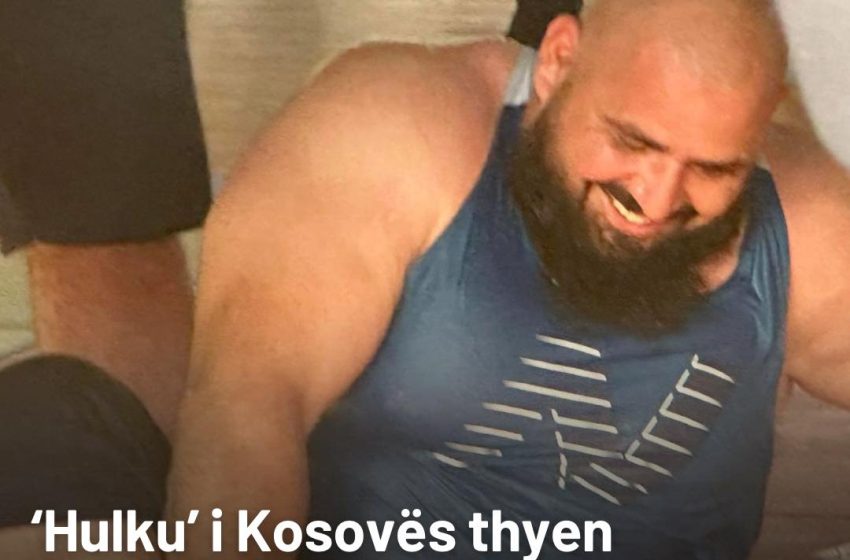  “Hulku i Kosovës” thyen rekordin “Guiness” – mban 1531 kilogram mbi trup për 5 sekonda