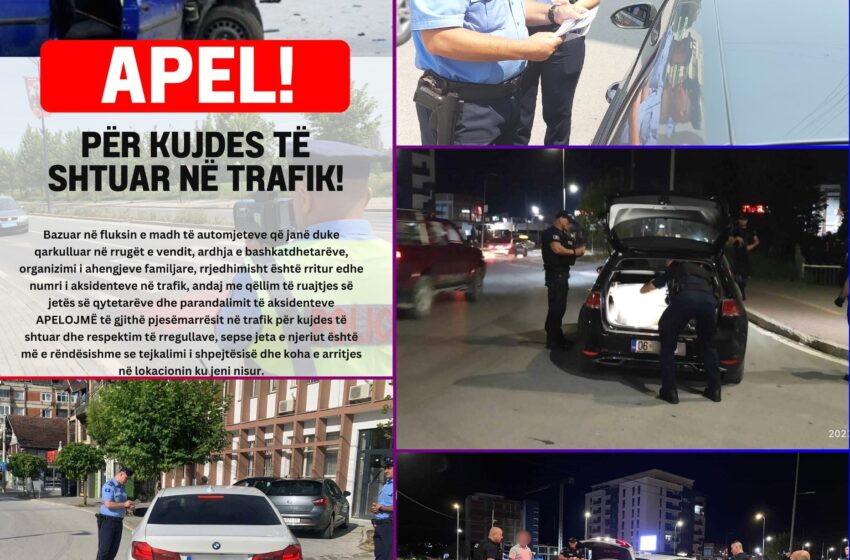  Policia rajonale – Gjilan: Aktivitete javore në trafikun rrugor