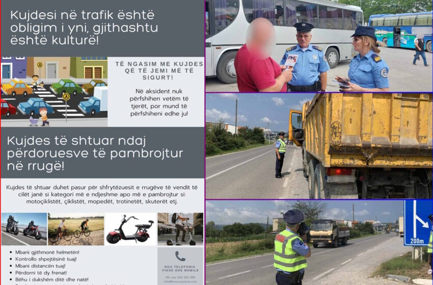  Policia Rajonale – Gjilan: Aktivitete javore në trafikun rrugor