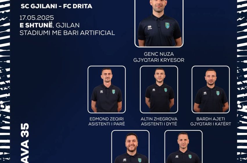  Gjyqtarët e ndeshjeve të javës së 35-të – AlbiMallSuperliga