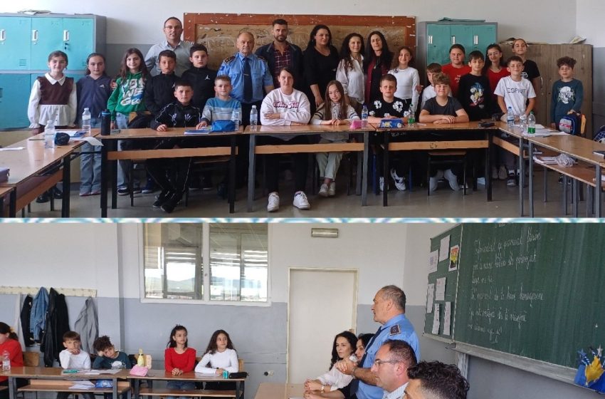 Gjilan: Drejtorisë Rajonale të Policisë, Zyra për Informim dhe Marrëdhënie me Publikun mbajti ligjëratë para nxënësve për sigurinë e fëmijëve