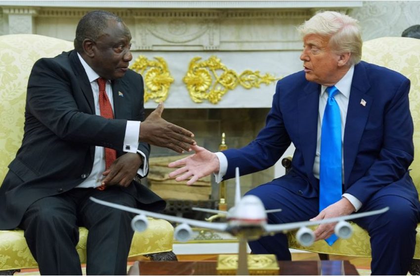 Trump sulmon presidentin e Afrikës së Jugut në Zyrën Ovale për “gjenocid ndaj të bardhëve” – Ramaphosa i përgjigjet: “Më vjen keq, nuk kam një avio për t’iu dhënë” (VIDEO)