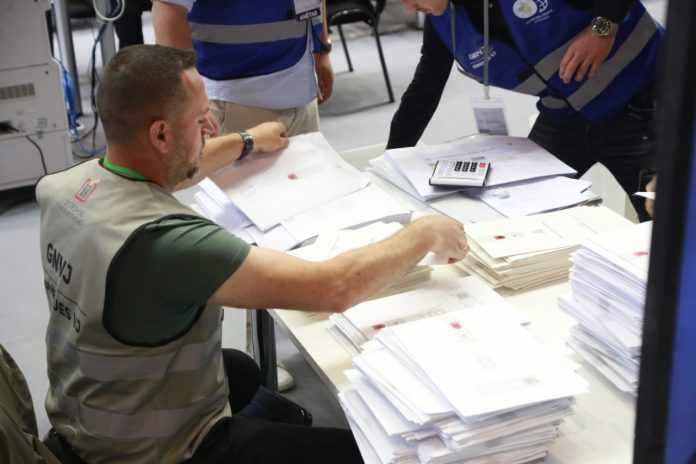 Në Shqipëri vijon numërimi i votave, nga rezultati i 1606 qendrave, PS me 52.87 % të votave, PD 34.25%