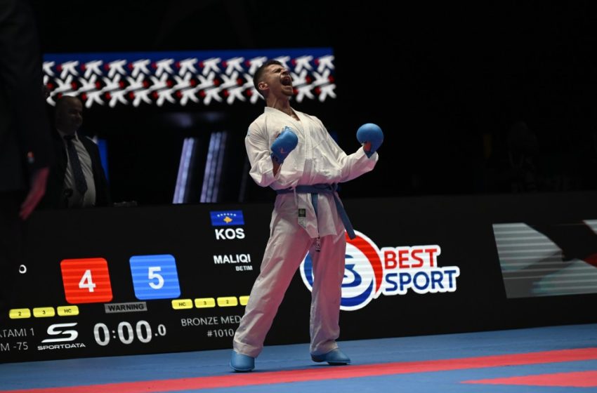 Betim Maliqi fiton medaljen e bronztë në Kampionatin Evropian të karatesë në Armeni