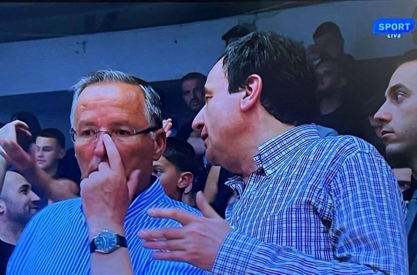 Albin Kurti dhe Bedri Hamza e shikuan bashkë finalen Trepça-Bashkimi, u panë duke biseduar