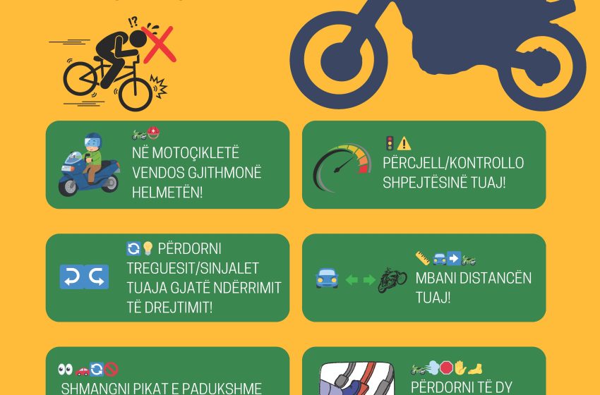 Policia Rajonale – Gjilan: Apel për kujdes gjatë ngasjes së motoçikletave, trotineteve dhe mjeteve të ngjashme