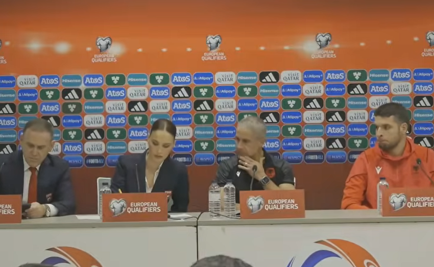  Konferenca zyrtare e trajnerit Silvinjo & Gjimshiti para sfides me Andorën