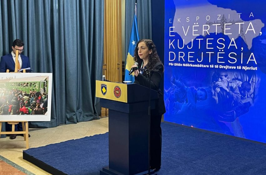  Hapet ekspozita “E vërteta, kujtesa, drejtësia”, Osmani: Nuk do të lejojmë që krimet të harrohen dhe gjenocidi të mohohet