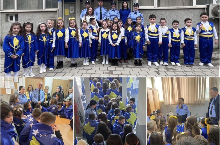  Nxënësit vizitojnë Stacionin Policor në Gjilan në kuadër të 18-vjetorit të Pavarësisë