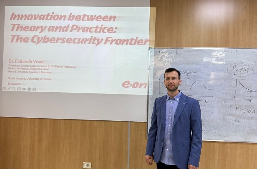  Ekskluzive: Dr. Fatbardh Veseli ligjëron në Universitetin e Tiranës mbi inovacionin dhe sigurinë kibernetike