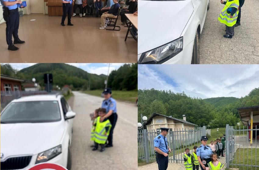  Policia në Gjilan zhvillon aktivitet vetëdijesues për sigurinë në trafik me nxënësit