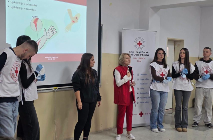  SHKOLLA “ZENEL HAJDINI” NË GJILAN ORGANIZON LIGJËRATË PËR “NDIHMËN E PARË”