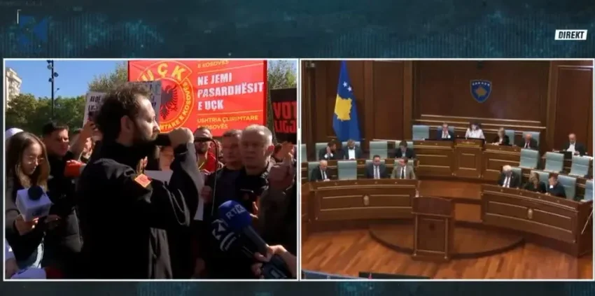  Protestuesit para Kuvendit: S’largohemi pa e votuar Ligjin për Specialen edhe në lexim të dytë